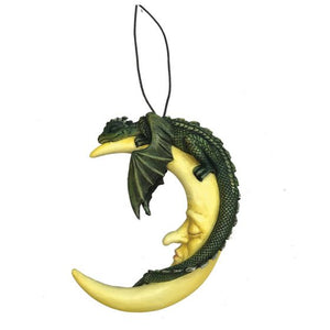 Crescent slumber dragon moon - hanging ornament 20.7 cm