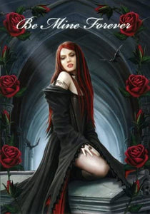 Greeting card - Valentine's card - Be mine forever, vampire